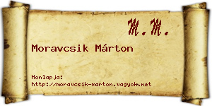 Moravcsik Márton névjegykártya